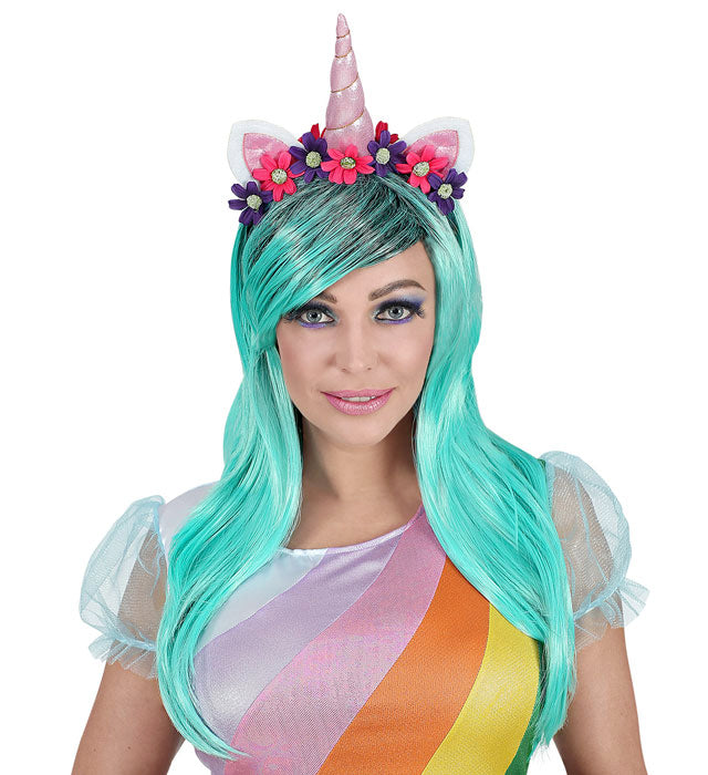 Fantasy Unicorn Wig & Headband In Box