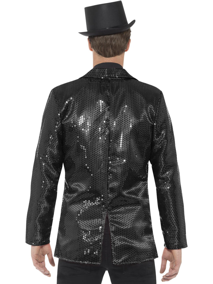 Sequin Jacket Mens Adult Black 3