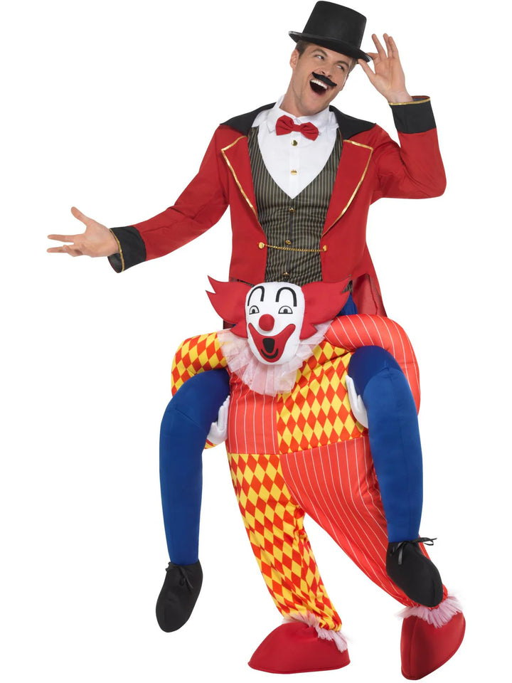 Piggyback Clown Costume Yellow One Piece Suit with Mock Legs