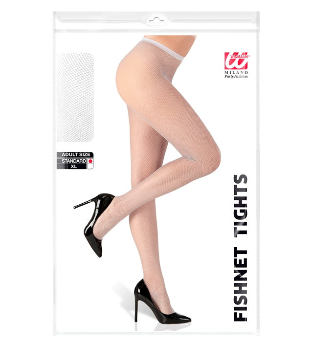 White Fishnet Pantyhose