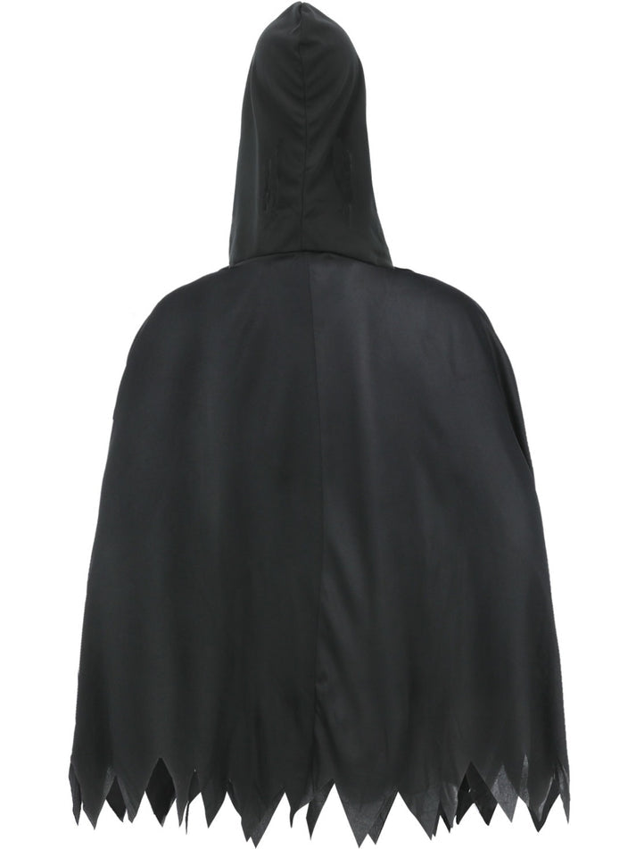 Skeleton Kit Unisex Adult Black Hooded Poncho and Fingerless Gloves 4