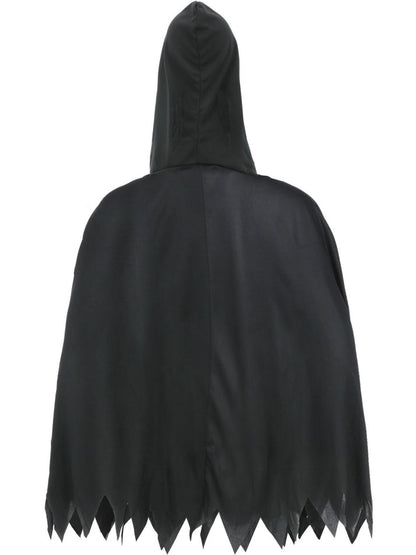 Skeleton Kit Unisex Adult Black Hooded Poncho and Fingerless Gloves 4
