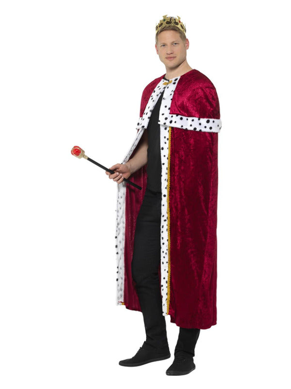 Royal Cloak Red Robe with Crown and Staff 2