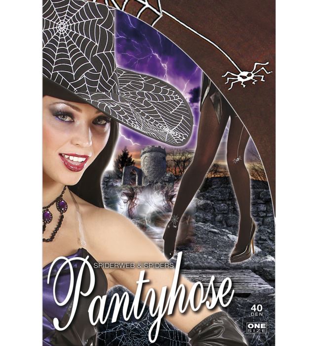 Spiderweb & Spider Pantyhose 40 Den