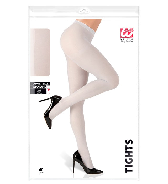 White Pantyhose 40 Den