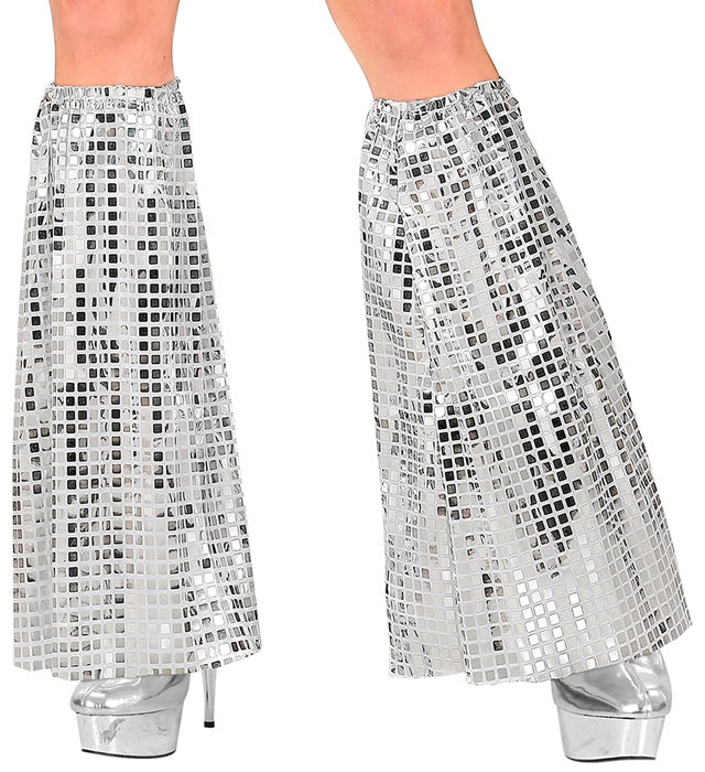 The 70S Disco Style  Silver Sequin Leg Warmers 