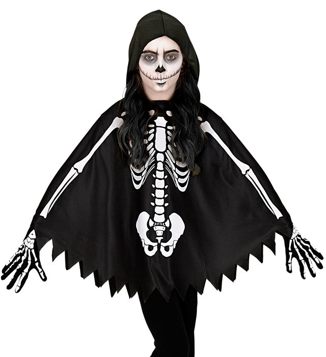 Skeleton  Hooded Poncho 