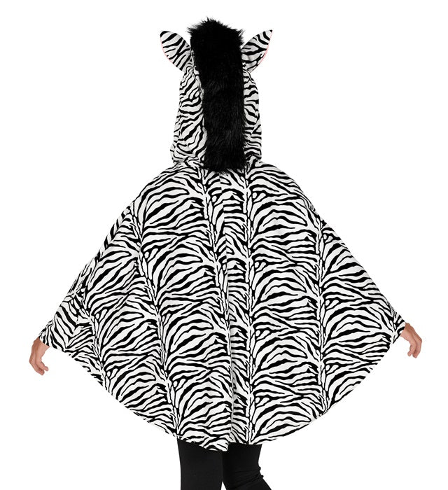 Zebra  Hooded Poncho 