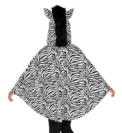 Zebra  Hooded Poncho 