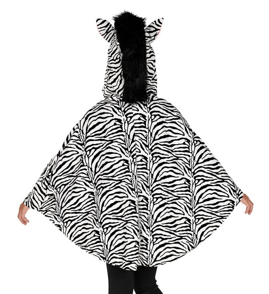 Zebra  Hooded Poncho 