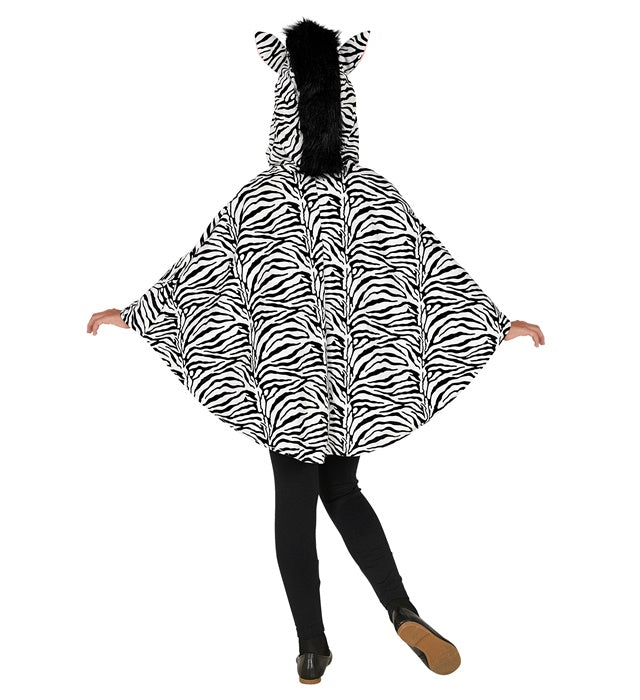 Zebra  Hooded Poncho 