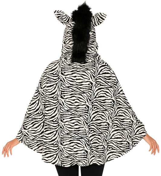 Zebra  Hooded Poncho 