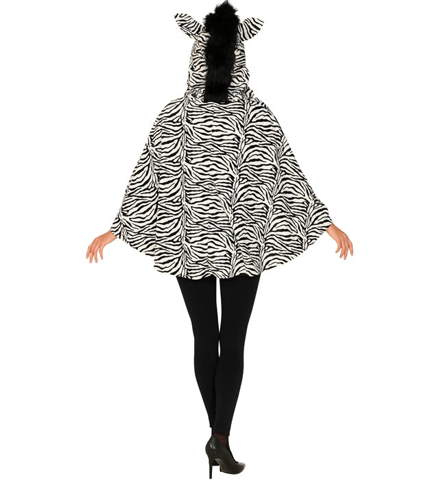 Zebra  Hooded Poncho 