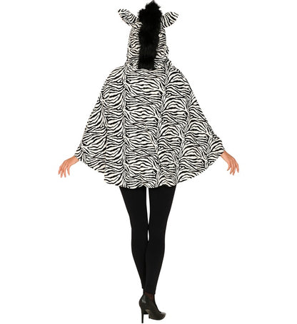 Zebra  Hooded Poncho 