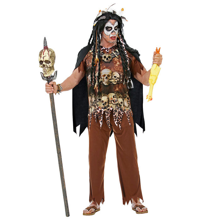 Voodoo Priest  T-Shirt, Pants, Headband, Cape 