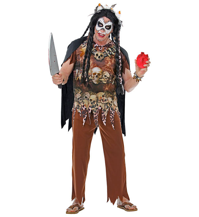 Voodoo Priest  T-Shirt, Pants, Headband, Cape 