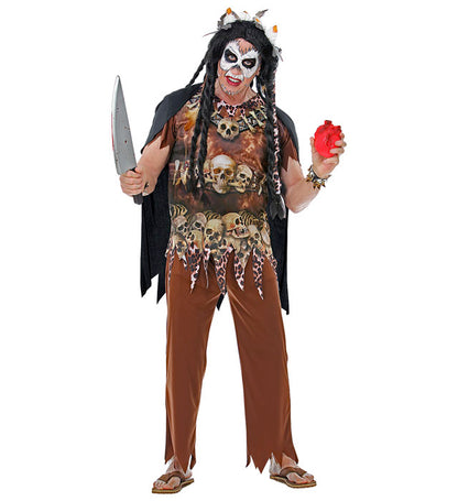 Voodoo Priest  T-Shirt, Pants, Headband, Cape 