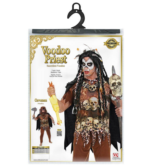 Voodoo Priest  T-Shirt, Pants, Headband, Cape 