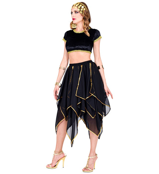 Black Chiffon Skirt