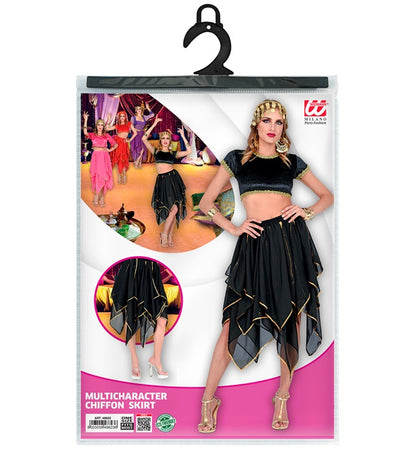 Black Chiffon Skirt