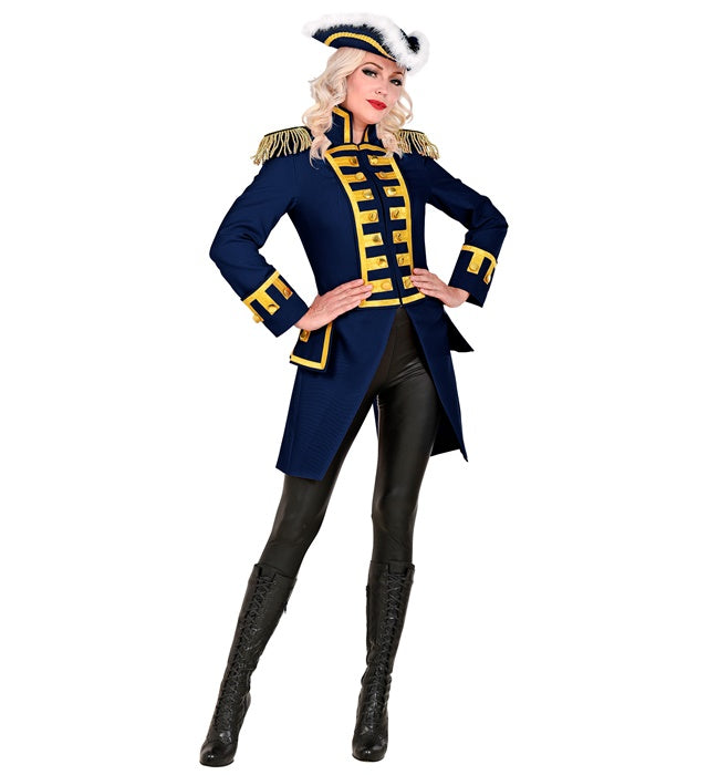 Blue Parade Coat For Woman