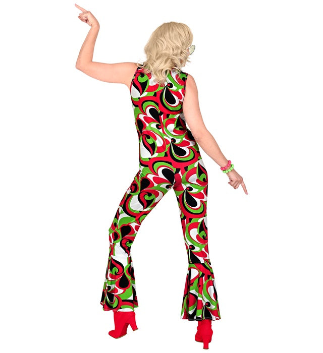 The 70S Groovy Style - Vintage Waves  Jumpsuit 