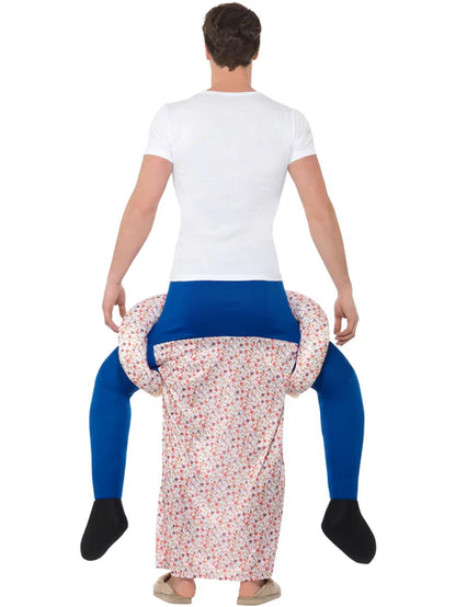 Piggyback Grandma Costume One Piece Suit with Mock Legs 3
