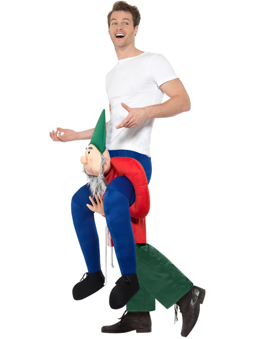 Piggyback Gnome Costume Green One Piece Suit with Mock Legs