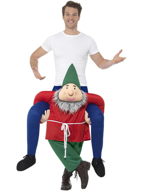 Piggyback Gnome Costume Green One Piece Suit with Mock Legs 1