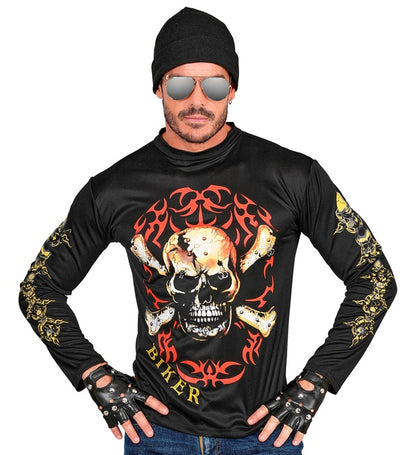 Skull & Crossbones Biker Shirt