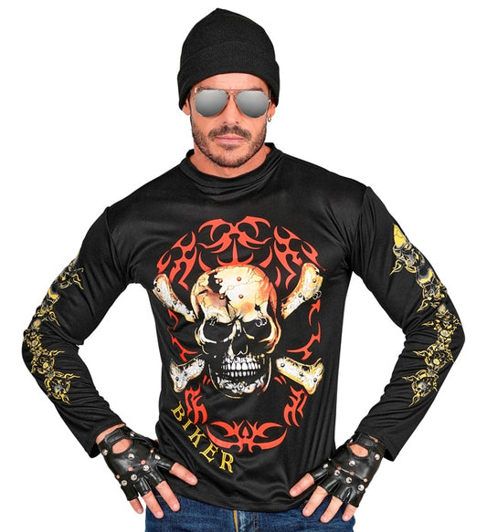 Skull & Crossbones Biker Shirt
