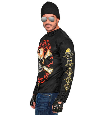 Skull & Crossbones Biker Shirt