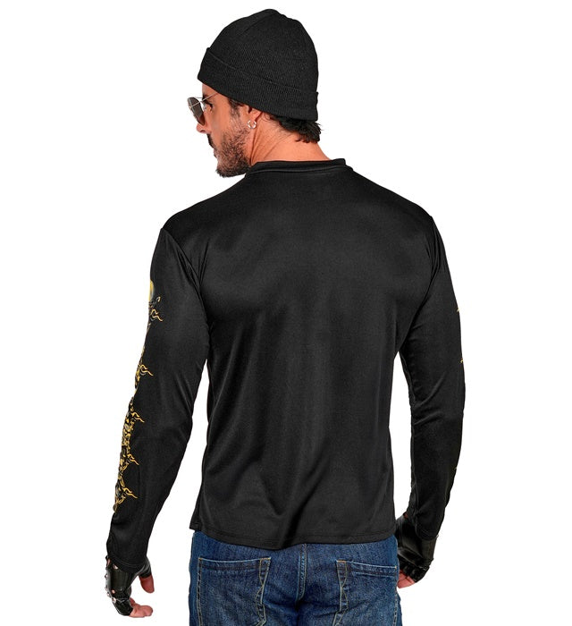 Skull & Crossbones Biker Shirt