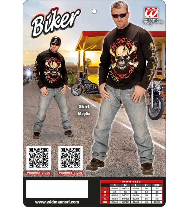 Skull & Crossbones Biker Shirt
