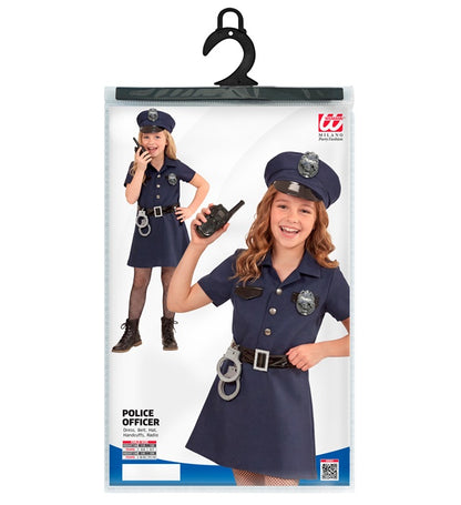 Police Girl  Dress, Belt, Hat, Handcuffs, Radio 