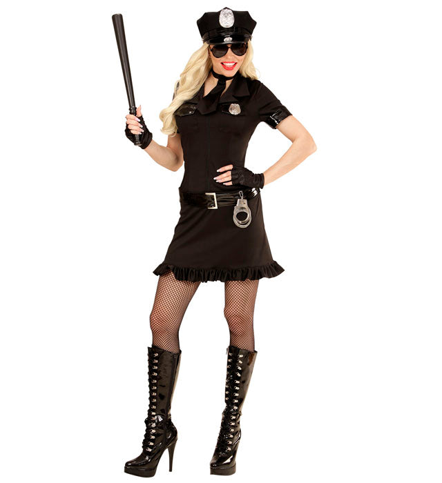 Police Officer  Dress, Belt, Tie, Fingerless Gloves, Hat 