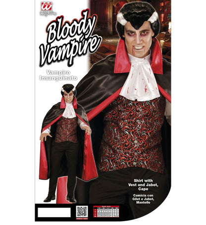 Bloody Vampire  Shirt With Vest And Jabot, Cape 
