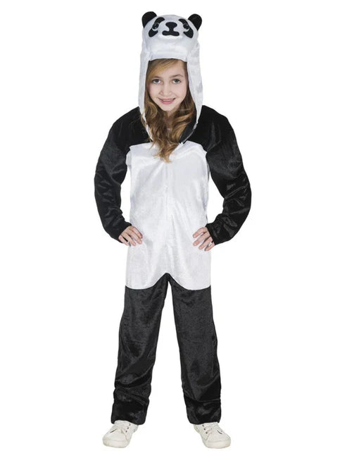 Panda Costume Kids Dress Up Jumpsuit with Hood 1
