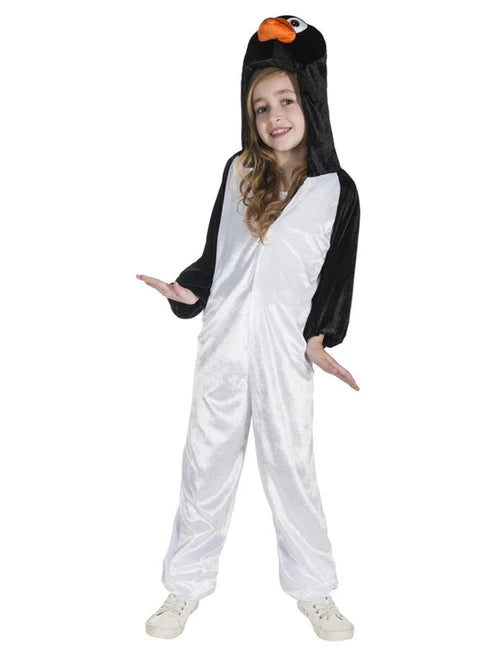 Penguin Costume Kids Dress Up Jumpsuit with Hood