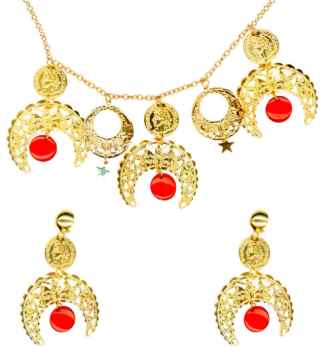 Gitana Set  Necklace, Earrings 