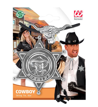 Cowboy Set  String Tie, Star 