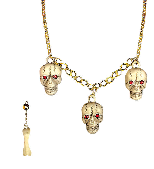Grim Reaper Set  Necklace, Earring 