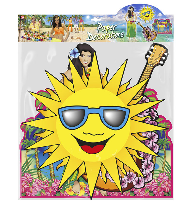 Set Of 4 Hawaiian Decorations 50 Cm - 4 Styles Ass.
