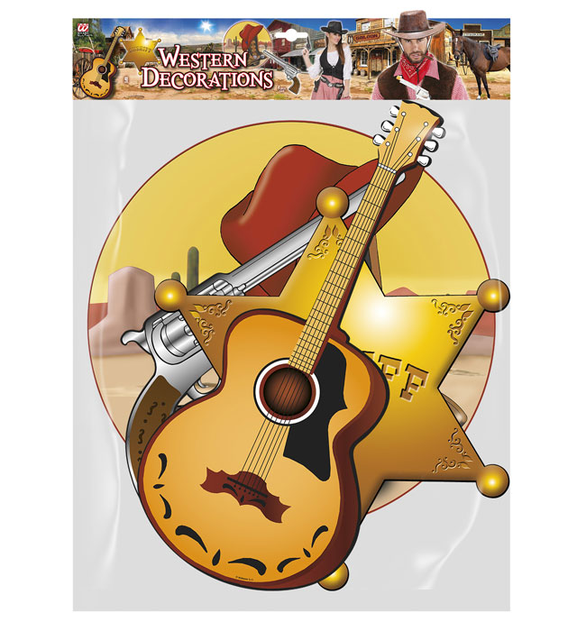 Set Of 4 Western Decorations 40 Cm - 4 Styles Ass.