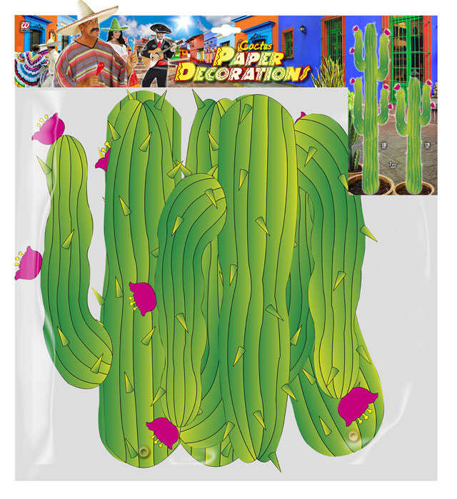 Set Of 2 Cactus H 180 And 120 Cm