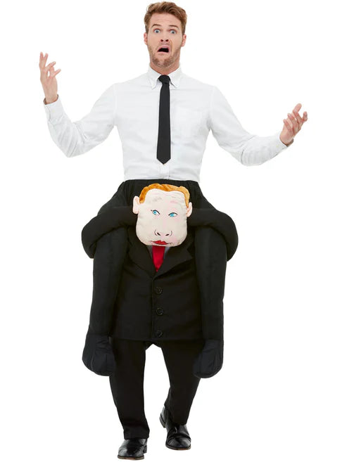 Piggyback Comrade Costume Black One Piece Suit and Mock Legs 1