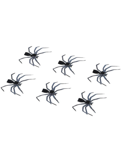 3D Spider Stickers Black 6 pcs Make Up FX 3