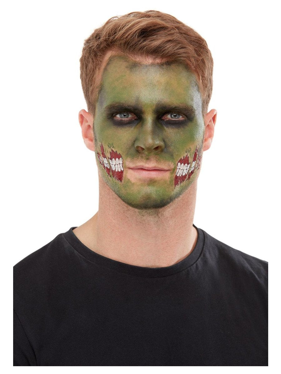 Smiffys Makeup FX Zombie Face Transfer Green Facepaint Blood Pencils Transfer Sponge 3