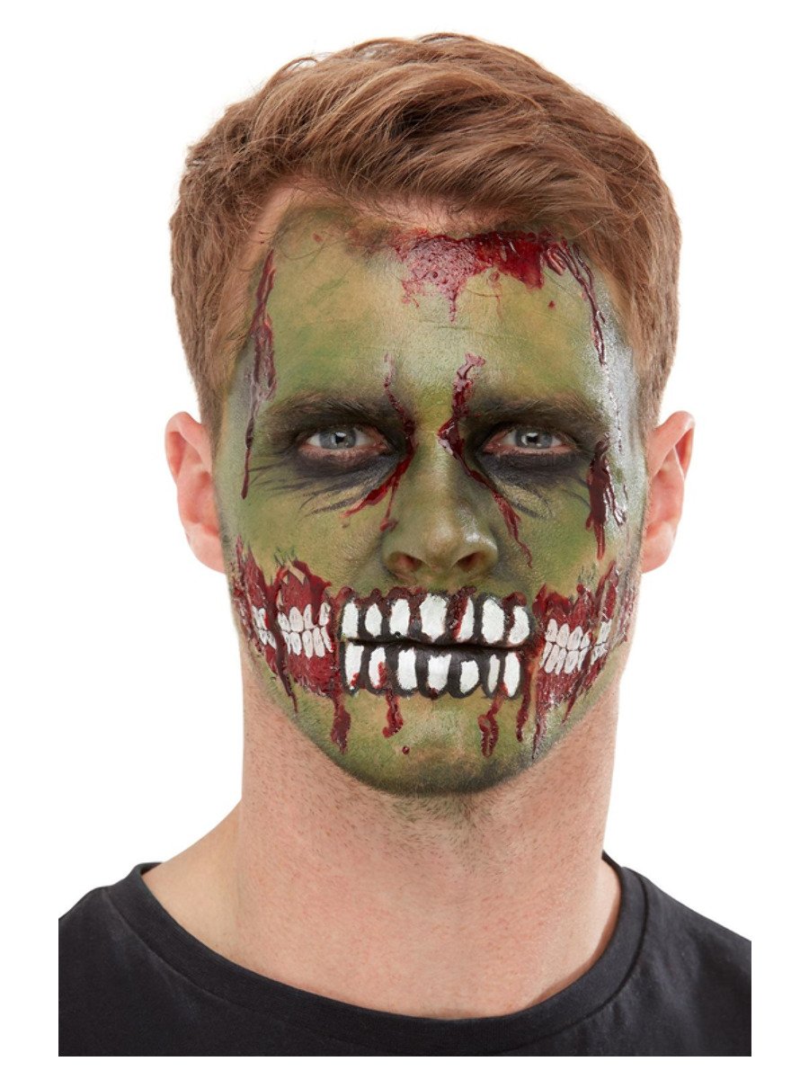 Smiffys Makeup FX Zombie Face Transfer Green Facepaint Blood Pencils Transfer Sponge 5
