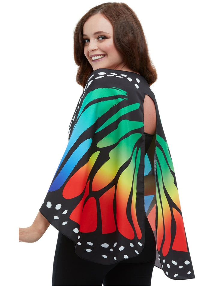 Monarch Butterfly Fabric Wings Multi-Coloured 140cm Adult Costume Accessory